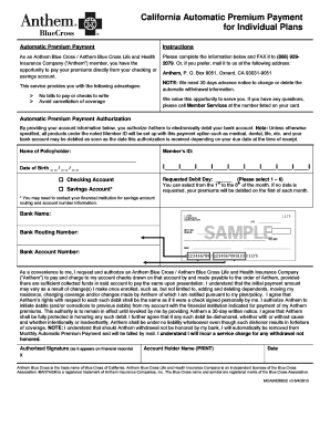 Automatic Premium Payment Authorization