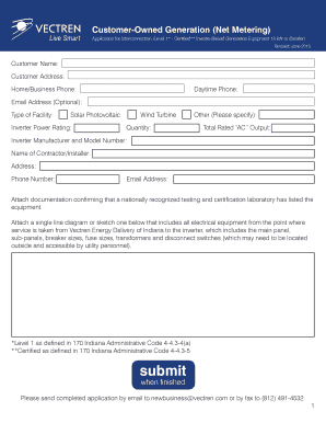 Net Metering Interconnection Application