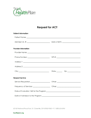 ACT Request Form