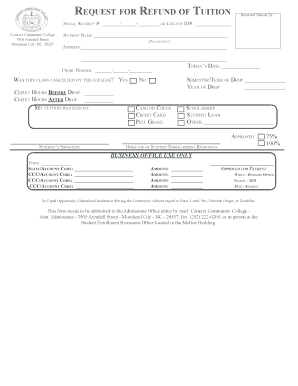 Tuition Refund Request Form