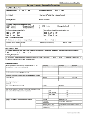 CCS Compliance Form 2013/2014