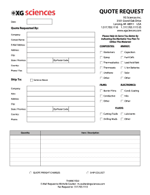 Quote Request Form