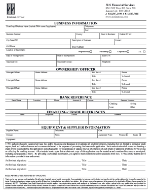 Business Credit Application Form