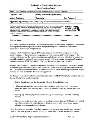 Four Step Psychoactive Behavioral Evaluation Tool