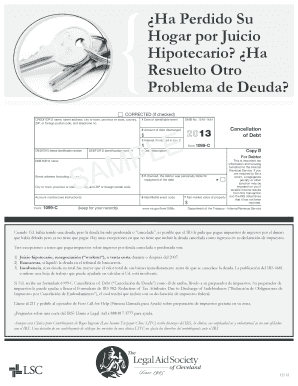Formulario 1099-C Cancelación de Deuda