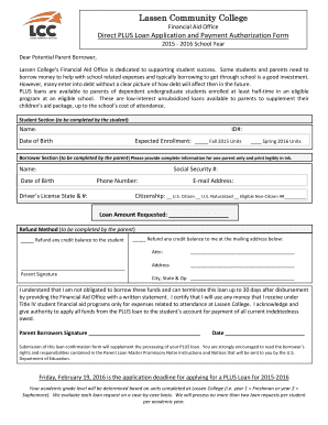 Direct PLUS Loan Application and Payment Authorization Form