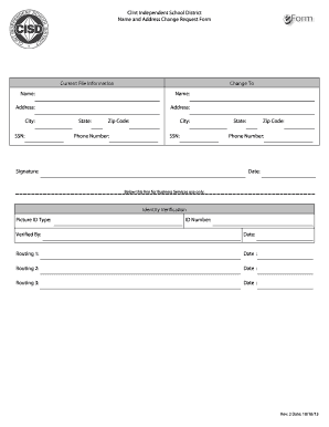 Name and Address Change Request Form