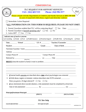 TLC Request for Support Services