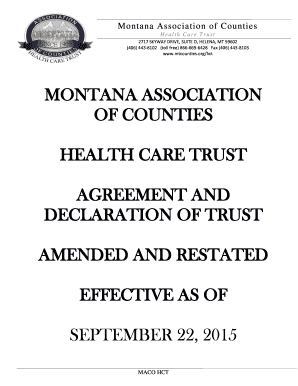 MONTANA ASSOCIATION OF COUNTIES HEALTH CARE TRUST - mtcounties