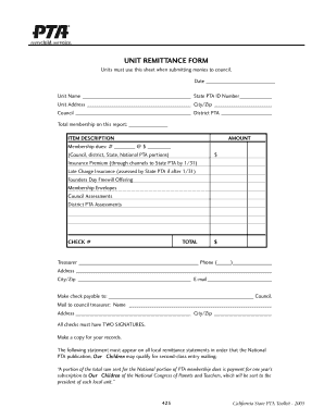 California State PTA Membership Report