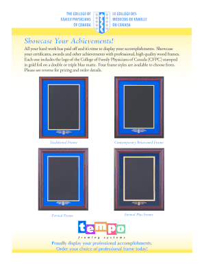 CFPC Frame Order Form