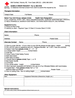 ECMELS Order Request Form