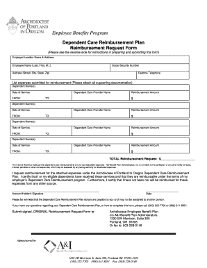 Dependent Care Reimbursement Request Form