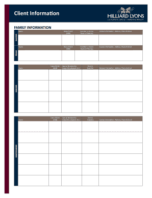 Family Information Form
