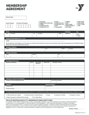 YMCA of Greater Kansas City Membership Agreement