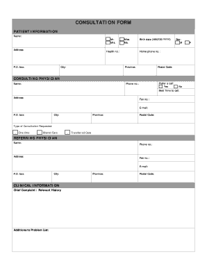 Patient Consultation Form