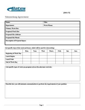 Teleworking Agreement