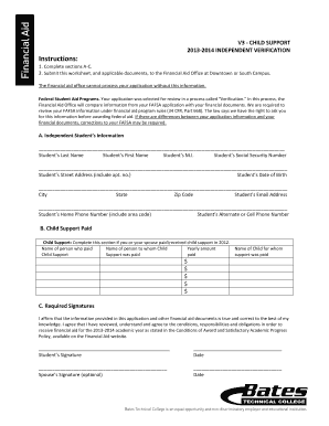 Child Support Verification Form