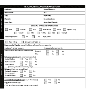 IT Account Request/Change Form
