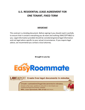 US Residential Lease Agreement