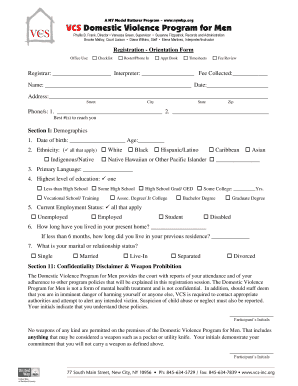 NY Model Batterer Program Registration Form