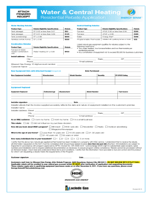 Missouri Gas Energy Water & Heating Rebate Application