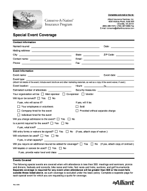 Special Event Coverage Application