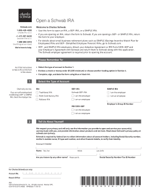 Schwab IRA Application Form