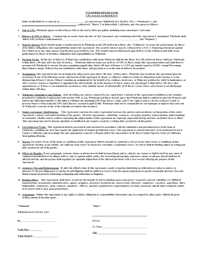 LPG Sales Agreement