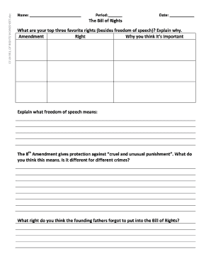 Bill of Rights Worksheet