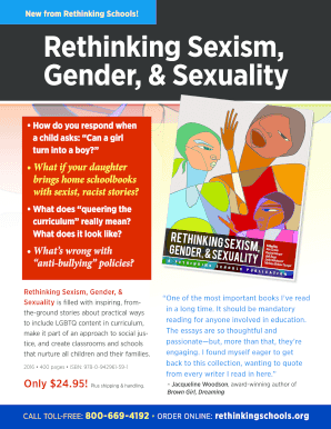Rethinking Sexism, Gender, & Sexuality Book Order Form