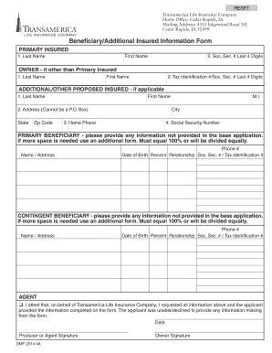 Beneficiary Information Form