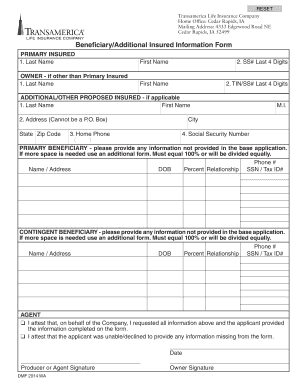 Beneficiary Information Form