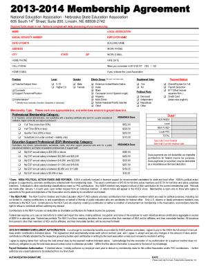 Nebraska State Education Association Membership Application