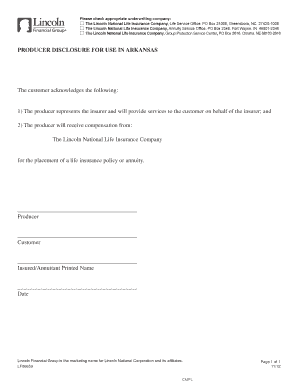 Producer Disclosure for Arkansas