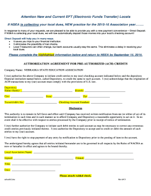 NSEA Direct Deposit Authorization Agreement