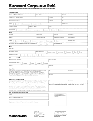 Eurocard Corporate Gold Application