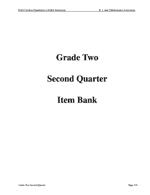 North Carolina Grade 2 Math Assessment