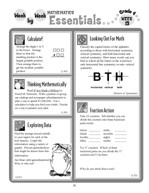 Grade 4 Mathematics Worksheet