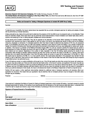 HIV Testing Consent Form