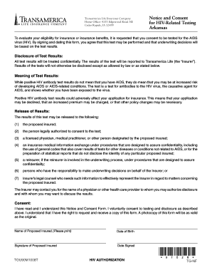 Transamerica HIV Testing Consent Form