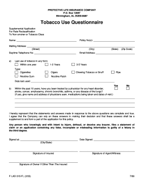Tobacco Use Questionnaire