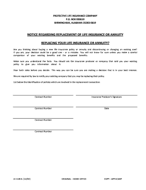 Life Insurance Replacement Notice