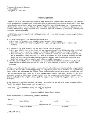 Protective Life Insurance Medical Consent Form