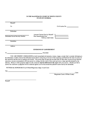 Summons of Garnishment