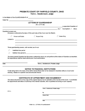 Letters of Guardianship