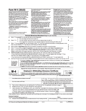 Form W-4 (2015)