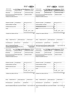 Form W-2 Wage and Tax Statement 2015