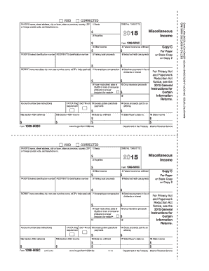 IRS Form 1099-MISC 2015