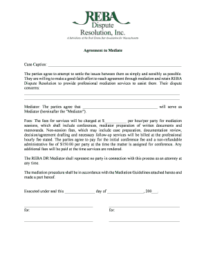 Agreement to Mediate